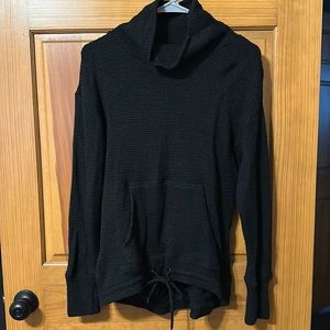Cowl neck textured pullover